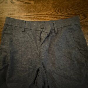 Banana Republic Men Aiden Chambray Soft Flat Front Shorts Dark Gray - Size 30 B6